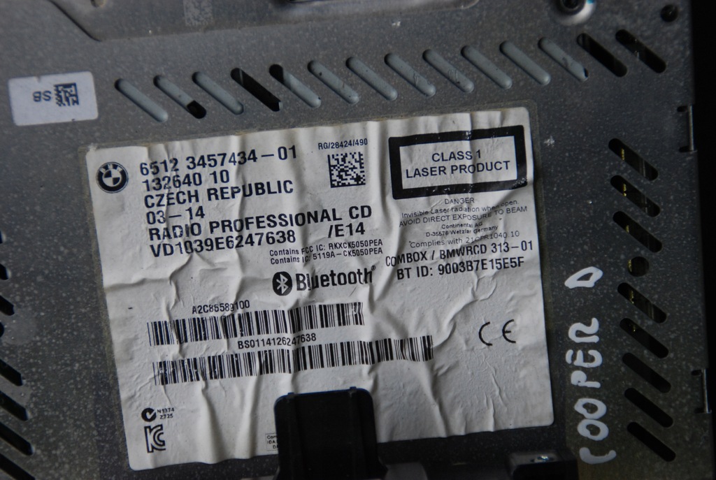 фото №4, Mini countryman r56 r60 радио cd 65123457434