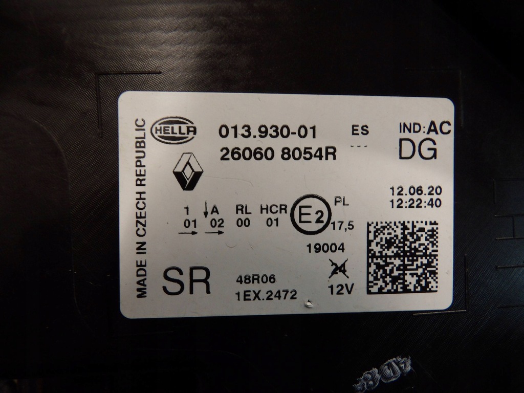 фото №3, Лампа левая передняя renault captur ii 2 260608054r