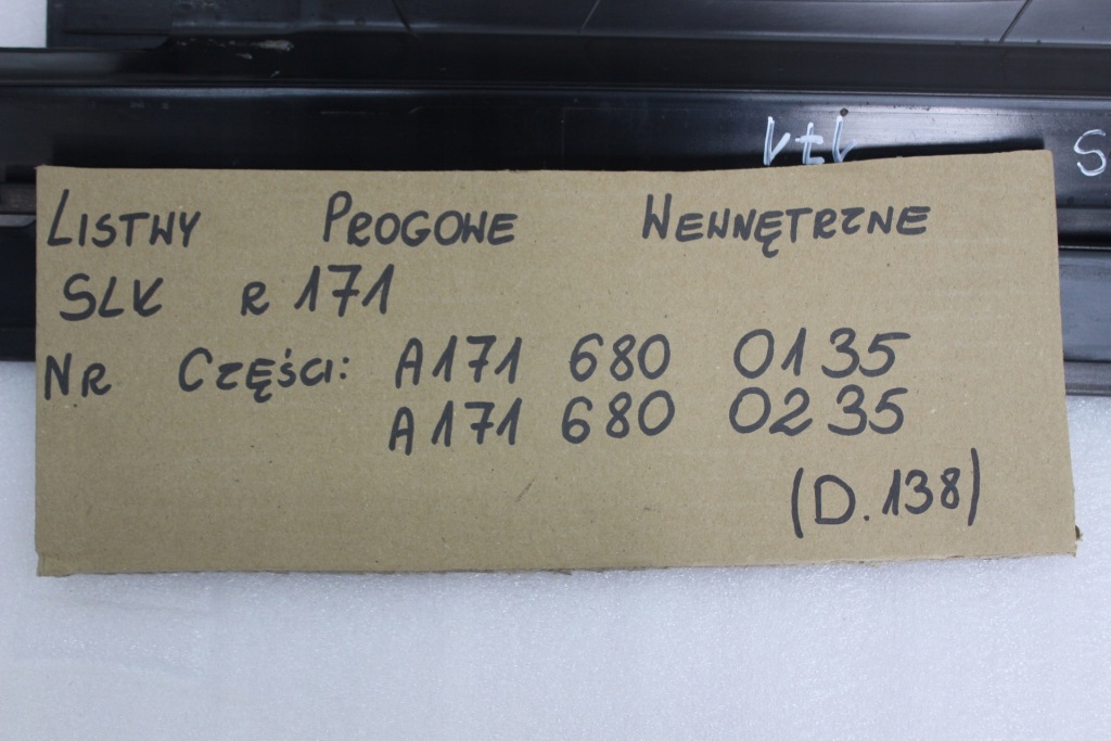 фото №16, Mercedes slk r171 w171 накладки пороговые декоративные внутреннее левая правая kpl