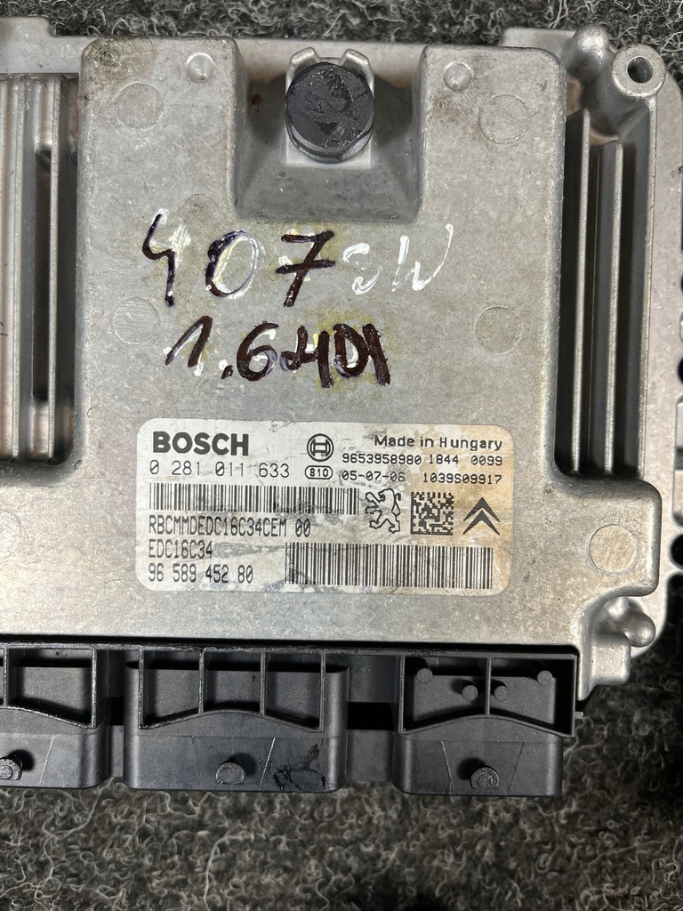 фото №5, Peugeot 407 1.6 hdi набір стартовий do запуск 9658945280 0281011633