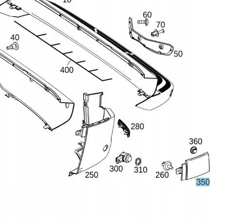 фото №2, Oryginana заглушка бампера задняя sprinter l 906 910