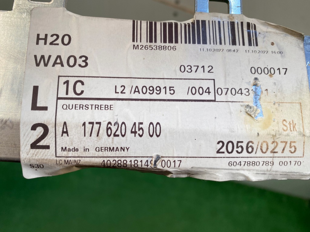 фото №10, Mercedes a klasa w177 177 cla 118 балка перед нижняя балка pod радиатор