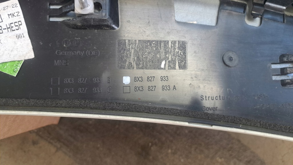 фото №6, Audi a1 8x спойлер спойлер крышки багажника лампа стоп 8x3827933