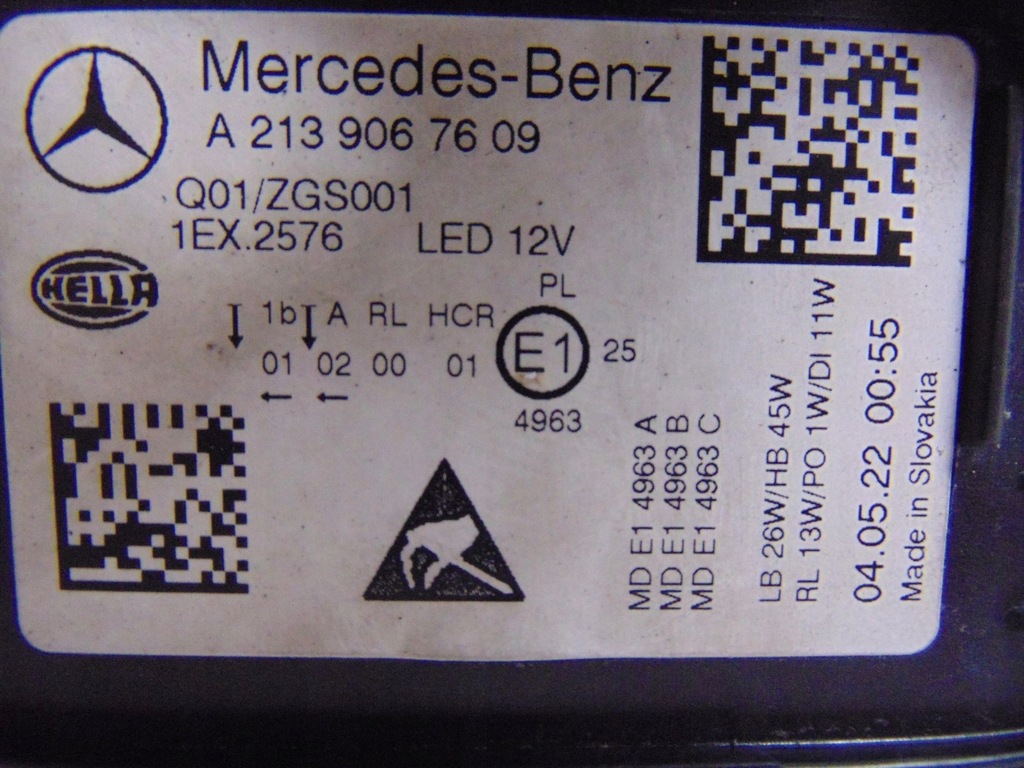 фото №15, Лампа правая перед mercedes w213 lift a2139067609 europa ładna демонтаж
