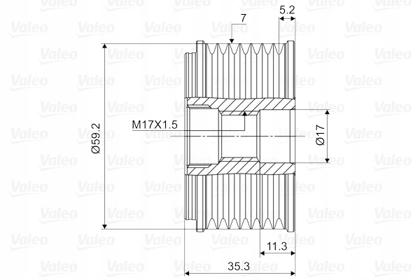 Шкив генератора ford transit 00-06 Киев