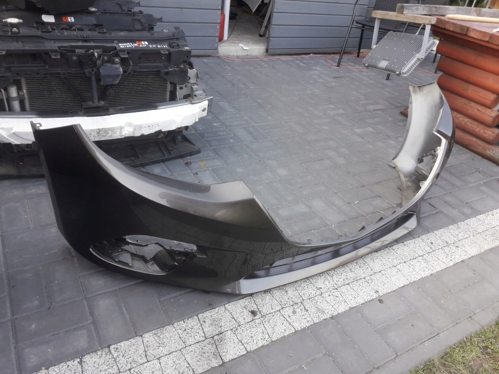 Mazda 3 bm 2013-2017 бампер перед оригинал передний bez отверстий хороший Киев