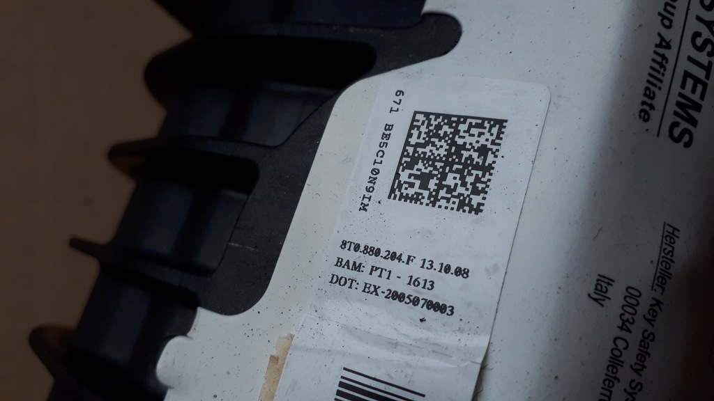 фото №7, A5 8t подушка пассажира подушка безопасности 8t0880204f a4 b8 s4