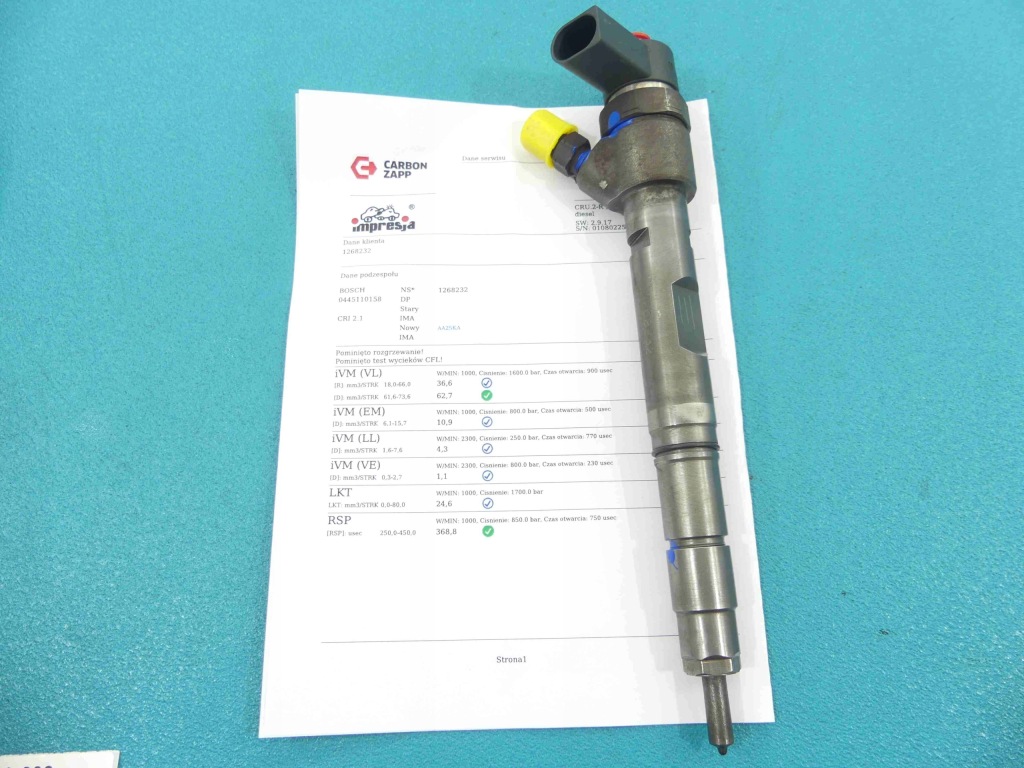 фото №1, Test форсунка audi a8 d3 0445110158 4.0 tdi