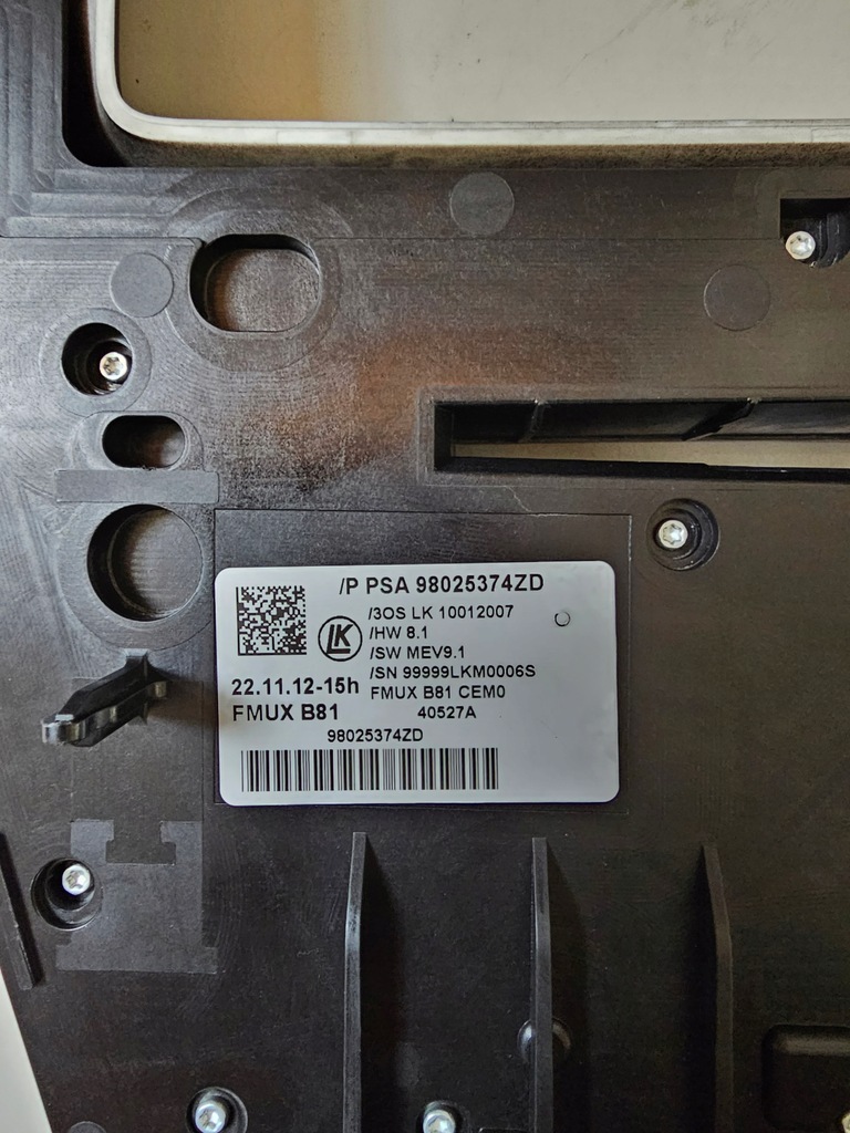 фото №8, Панель управление радио кондиционера citroen ds5 98025374zd