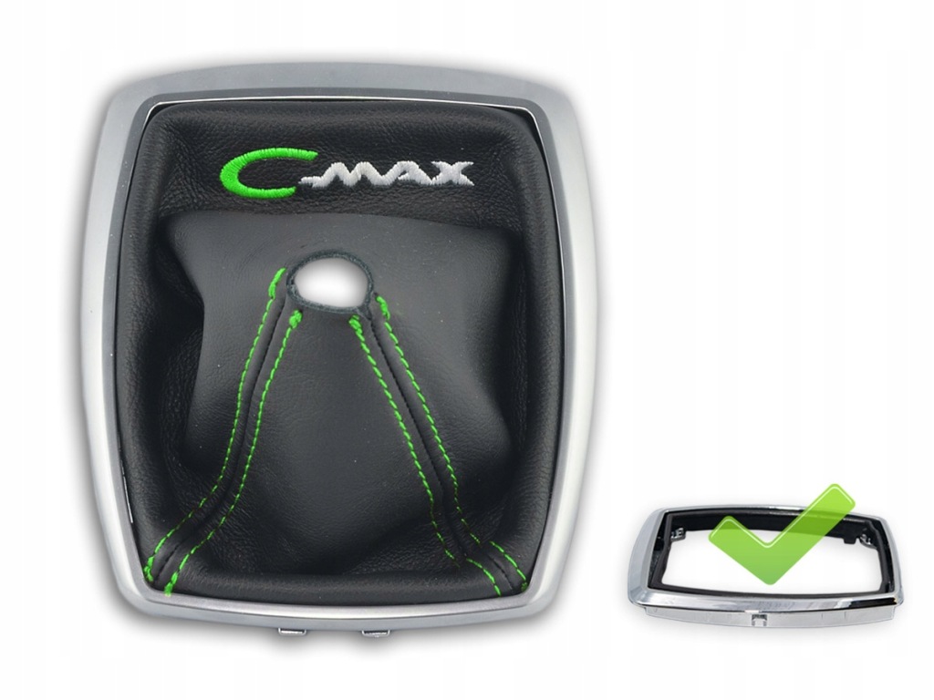 Купить Ford c-max 2007-2010 чехол переключения передач кожа вышивка зелёный рамка хром