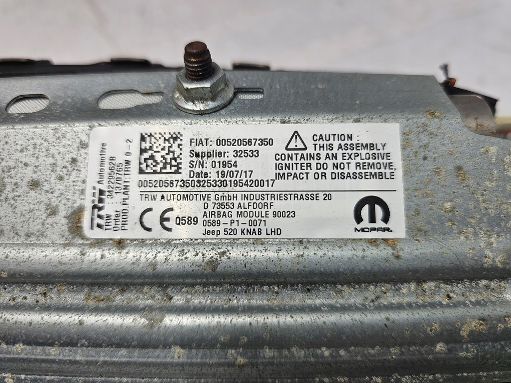 фото №8, Jeep renegade 15- подушка колінна пасажира 00520567350 usa