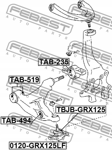 фото №3, Febest tab-494 підшипниковий вузол, важіль