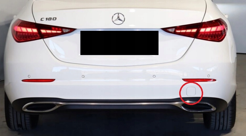 фото №13, Mercedes klasa c w206 sedan стандарт 21- заглушка фаркоп задняя оригинал