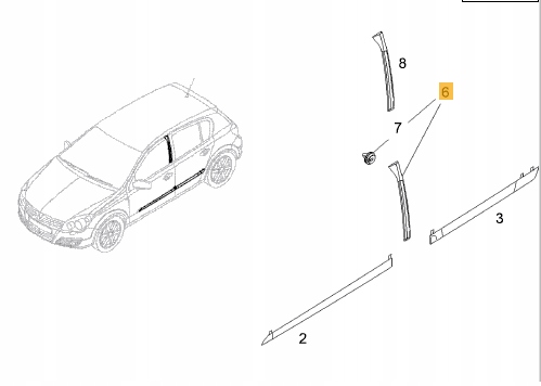 фото №4, Оригинальный номер opel прокладка стойка astra iii h хэтчбек левая оригинал