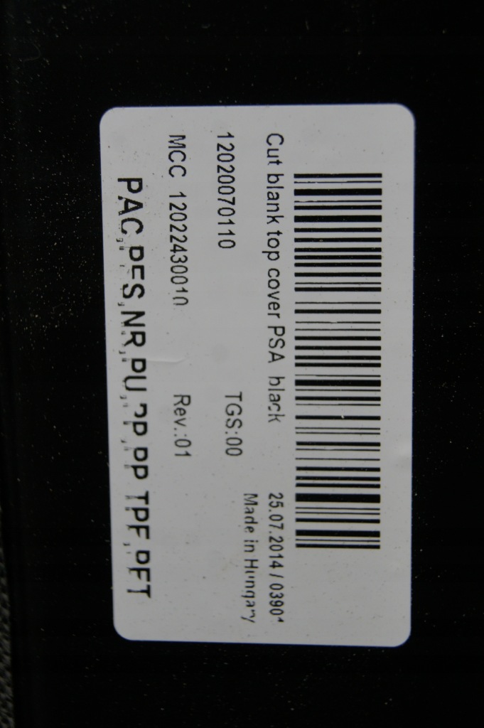 Дах прокладка люк матеріал 5d peugeot 108 Доставка