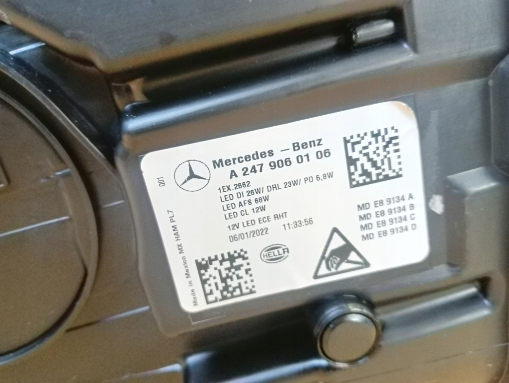 Фара ліва mercedes glb a247 multibeam led Ціна