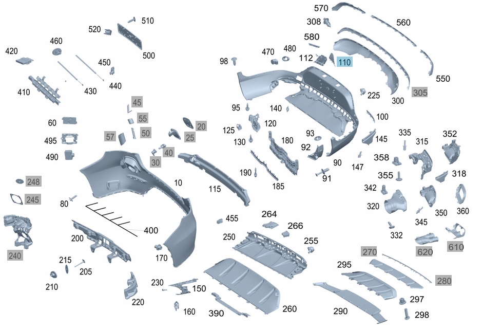 фото №12, Заглушка фаркоп буксирувальний бампера задня mercedes glc w253 оригінальний номер a2538850800