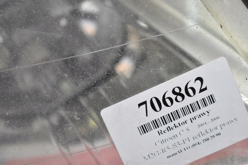 фото №15, Фара правый лампа перед eu citroen c5 1 i 03r