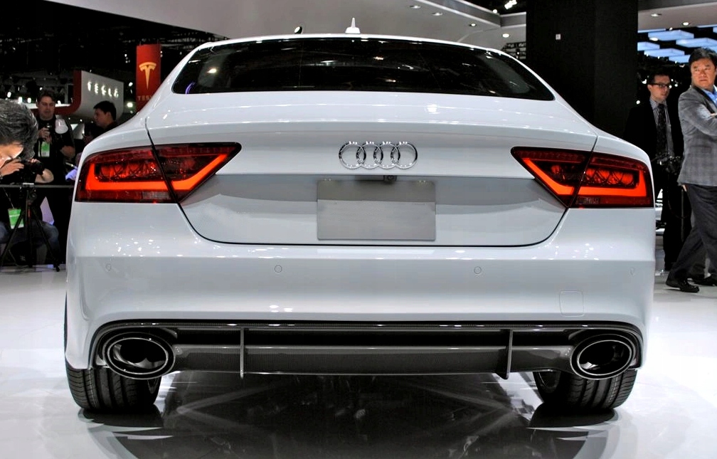 фото №10, Диффузор заднего бампера audi a7 10-14 rs look rs7 накладка чёрный блеск !