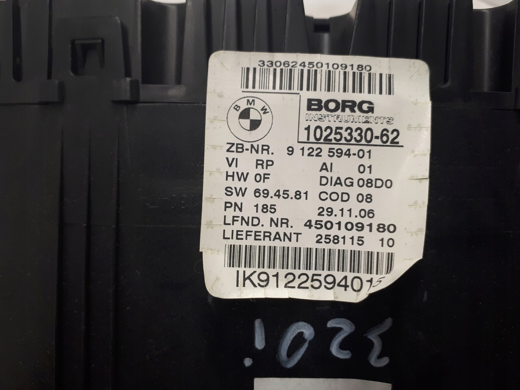 фото №7, Лічильник прилади bmw оригінальний номер 9122594