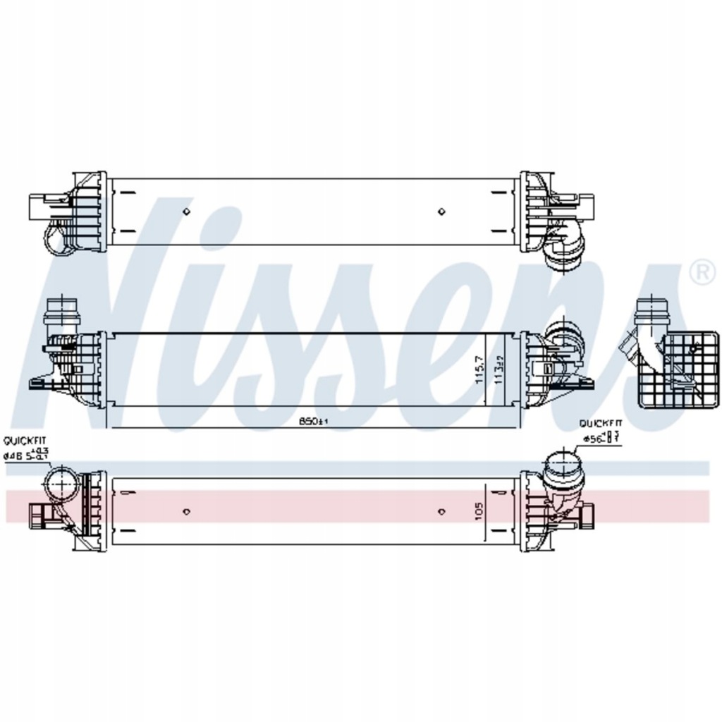 Nissens 96625 радиатор воздуха наддувочный Доставка