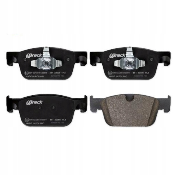 фото №1, Breck 22098 00 551 00 набор тормозных колодок тормозных, тормоза дисковые