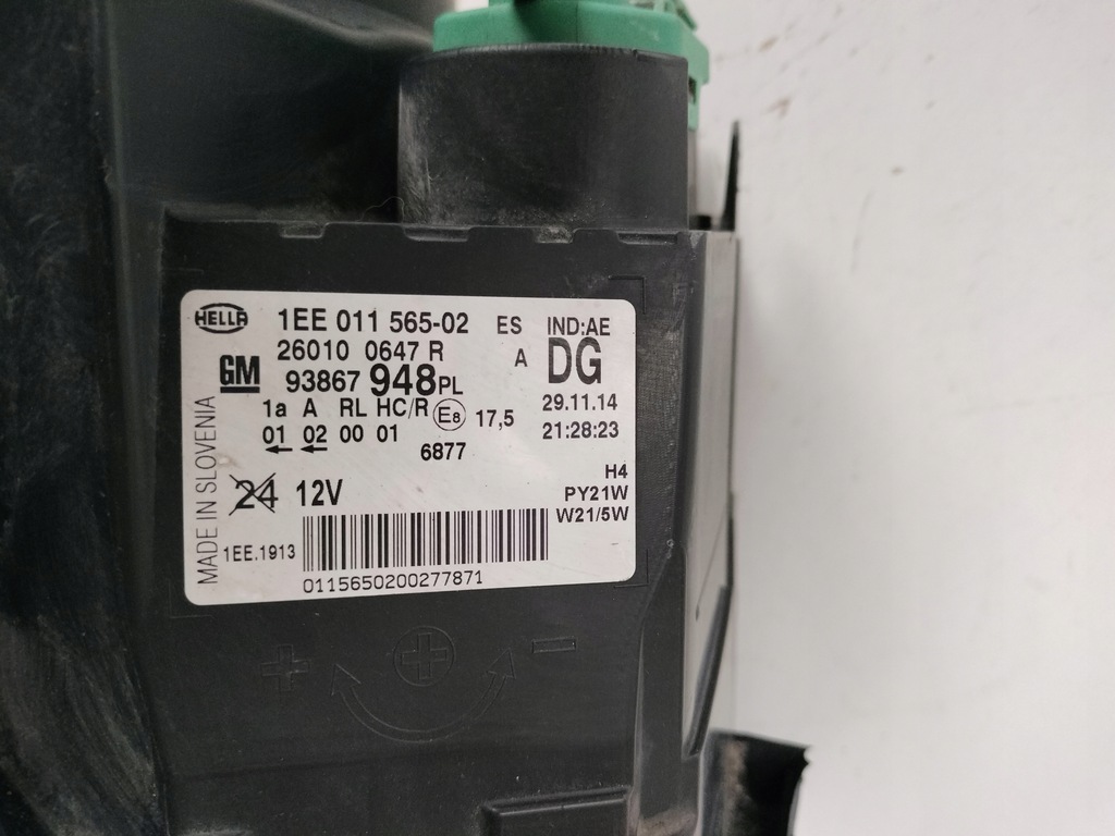 фото №10, Лампа правая фара opel vivaro b 14-