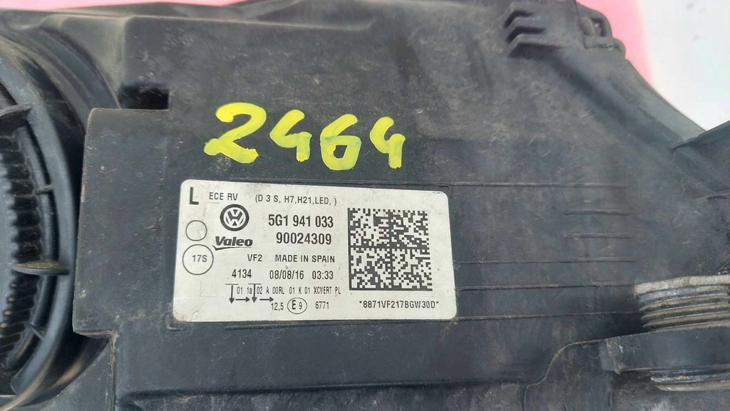 фото №13, Volkswagen golf vii лампа ліва перед передня bi ксенон led 2464