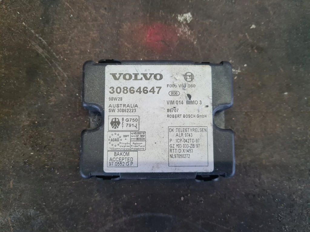 фото №1, Модуль імобілайзер 30864647 volvo v40 s40