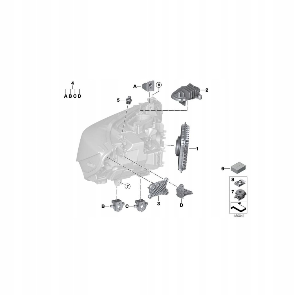 фото №4, Модуль jeż led drl led свет дневные кольцо bmw 4 f32 f36 правый 63117493228