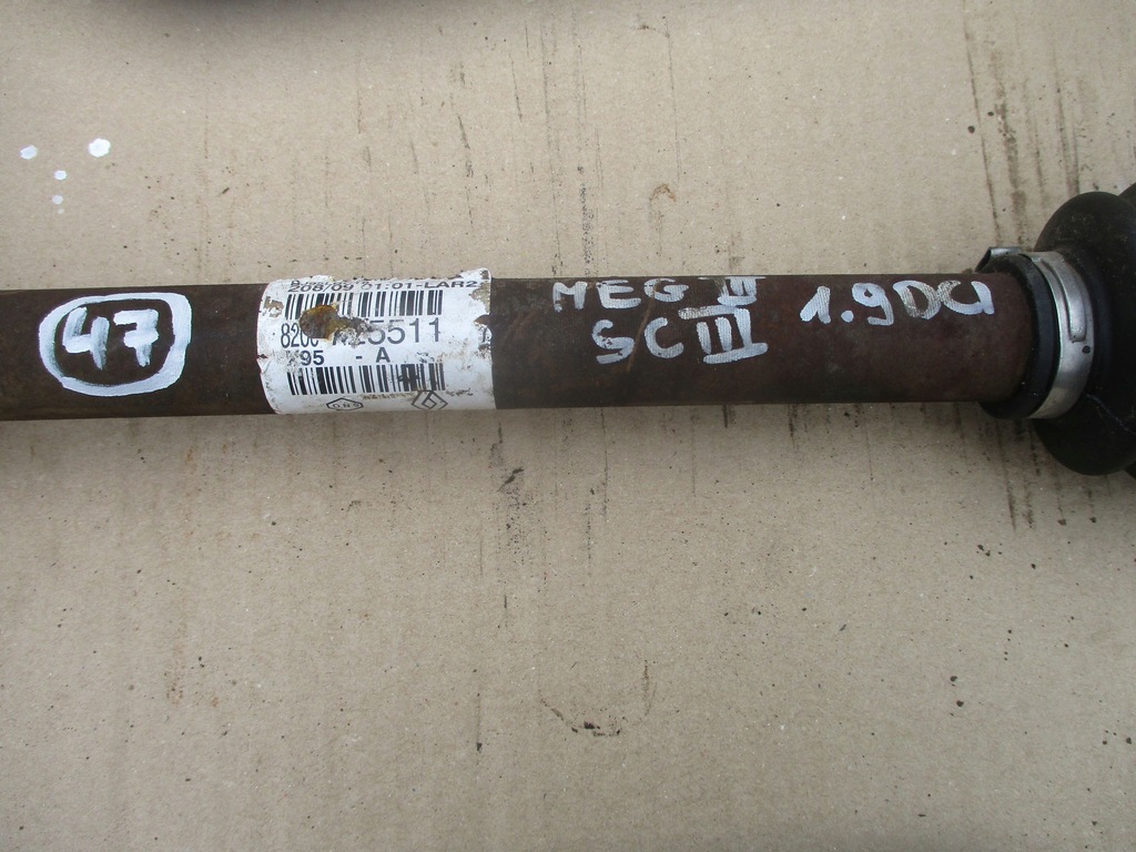 фото №4, Приводной вал правая 8200725511 renault megane iii 1.9dci