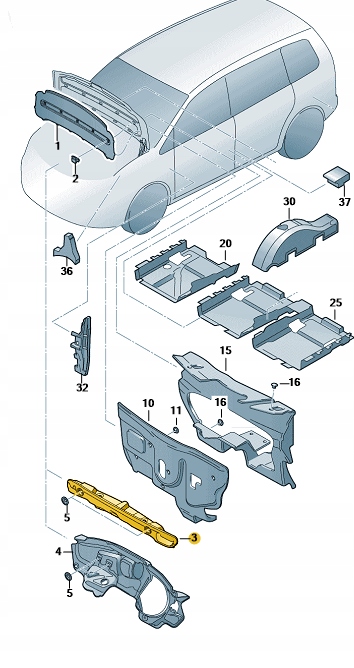 фото №15, Шумоизоляция капот жабо vw caddy 1t0863993g