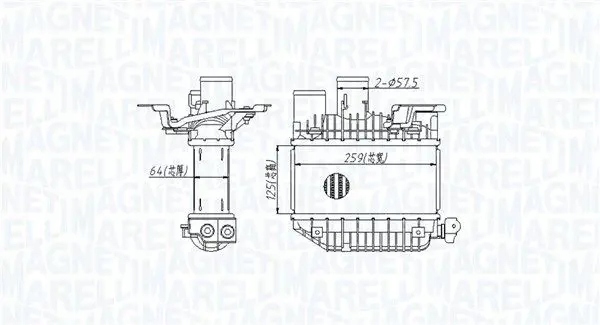 Купить Радиатор воздуха интеркулер 351319205310