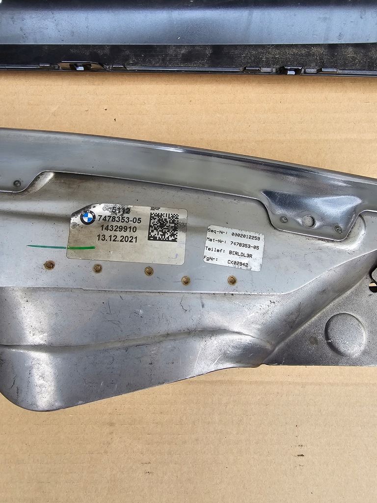 фото №10, Bmw 7 g11 g12 lci диффузор задняя бампера насадки выхлоп