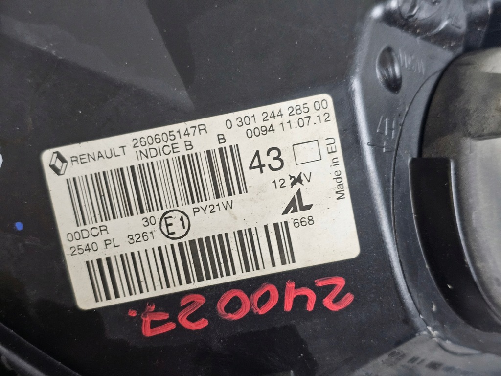 фото №12, Лампа фара перед europa права правий renault megane iii bi ксенон