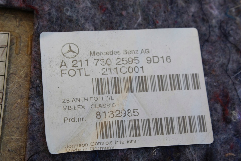 фото №11, Обшивка дверь левый задняя mercedes w211 sedan