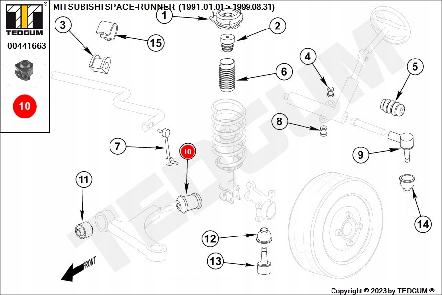 фото №10, Tedgum 00441663 подшипниковый узел, рычаг
