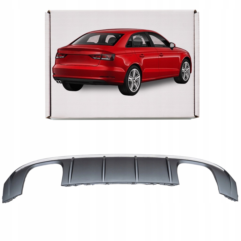фото №1, Audi s3 8v 2017-2020 lift дифузор бампера заднього
