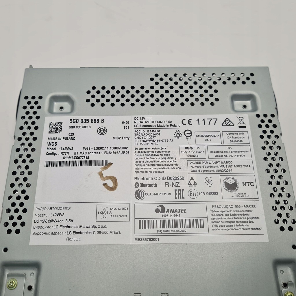 фото №2, Vw golf vii passat b8 радио дисплей экран