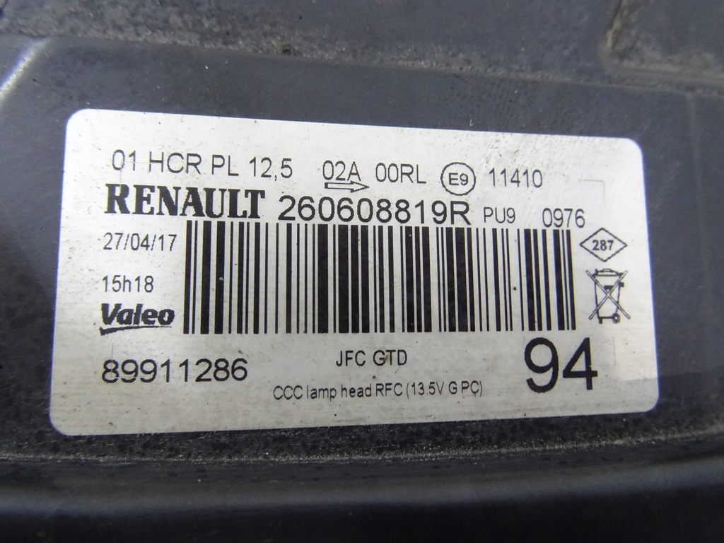 фото №6, Лампа передняя левая full led renault espace 5 v