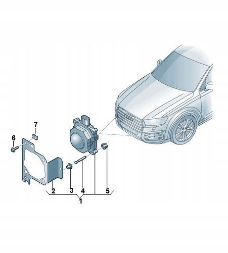 фото №6, Радар acc датчик модуль audi q7 sq7 4m круиз-контроль активный 4m0907561g