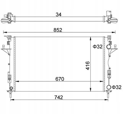 Радиатор воды 603 917 hart renault espace laguna Цена