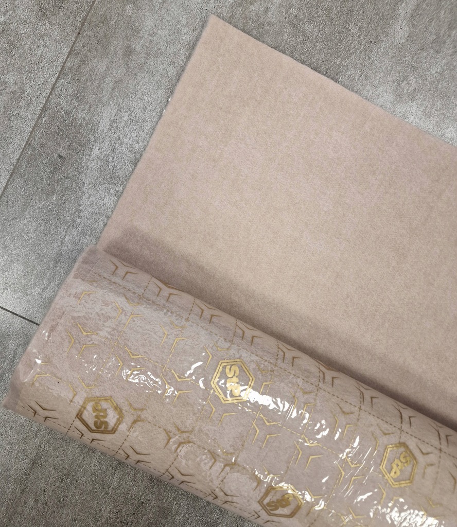 фото №8, Stp обшивка samoprzylepna beż войлок коврик 10m2 ткань обивка потолок