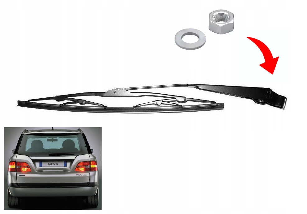 фото №1, Важіль двірник задня fiat stilo multiwagon kombi