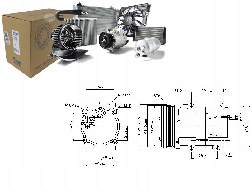 фото №1, Nis89205 компрессор кондиционера ford cougar, escor