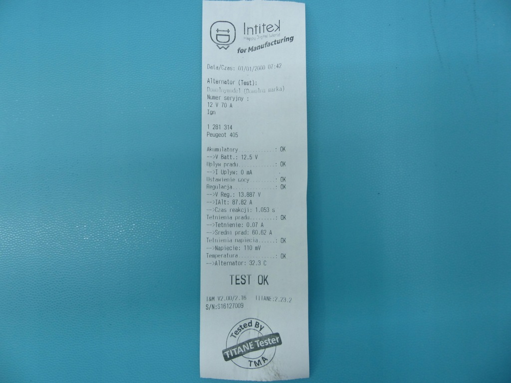 фото №6, Test генератор peugeot 405 0120335012 1.9 td