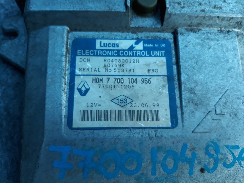 фото №3, Бортовой компьютер двигателя renault kangoo 1.9d