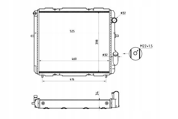 фото №2, Радиатор renault clio i 1,9d nrf