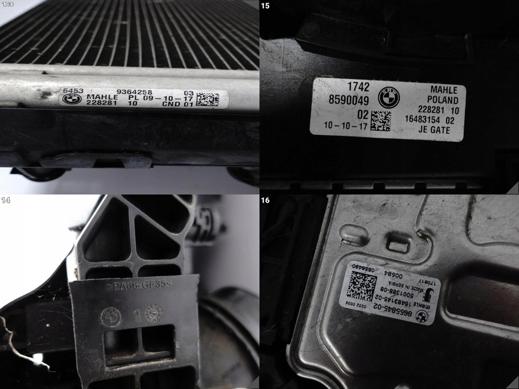 Bmw 5 g30 g31 17-20 комплект радіатор кондиціонер woda інтеркулер вентилятор 2.0d Недорого