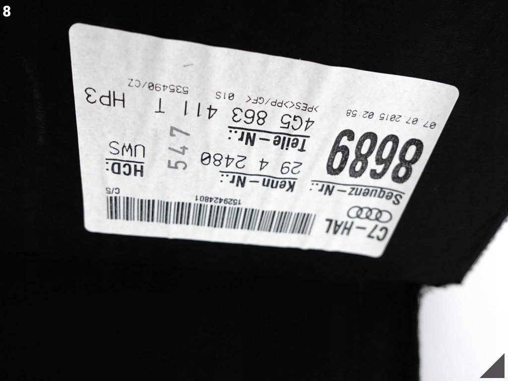 фото №9, Audi a6 s6 c7 4g5 lift 14-18 седан sedan задняя полка багажника